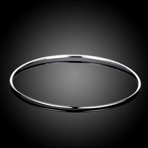 Đặc biệt đêm giao thừa 925 Bạc Vòng tay đơn giản Vòng đeo tay Nữ Sterling Vòng tay bạc Quà tặng sinh nhật Han Bosi vòng tay may mắn