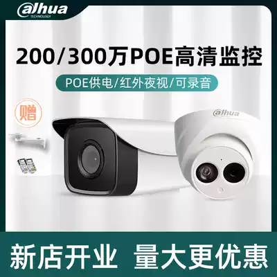 Dahua camera 200 3 million POE power supply network camera P20 P30 outdoor waterproof monitor