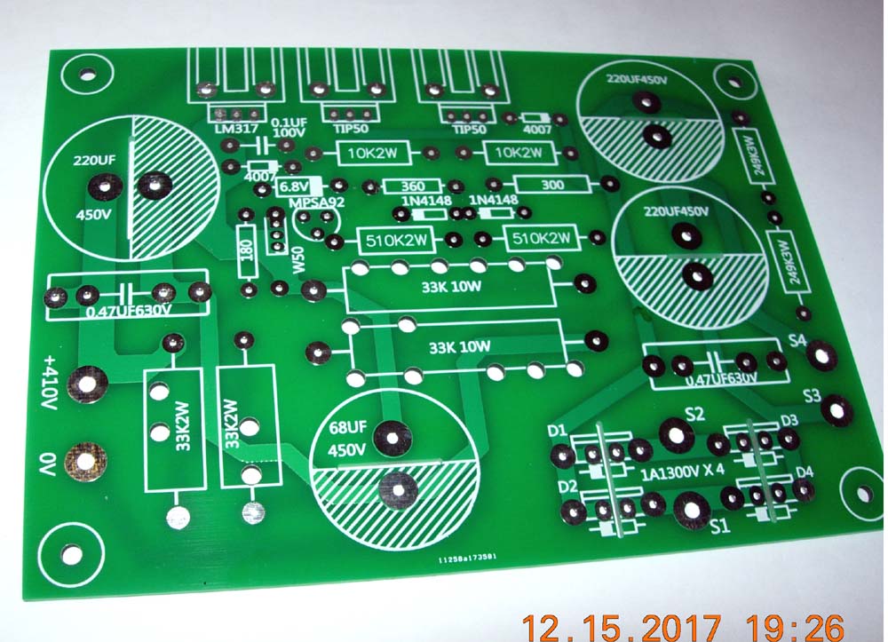 Tube pre-stage power supply board MATISSE MATISSE Reference High Voltage Power Supply Board