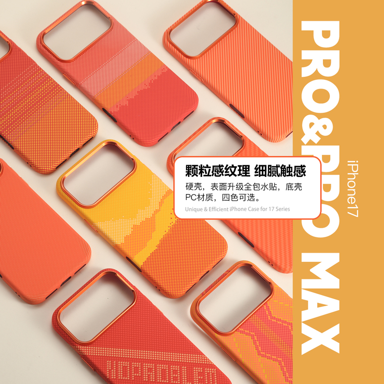 Woven Carbon Fiber Orange iPhone Case for iPhone 13 - 17 - view 11