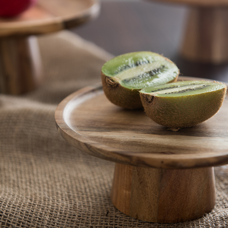 Porcelain soul retro high fruit wood plate of creative I sitting room Japanese sushi plate tray afternoon tea furnishing articles