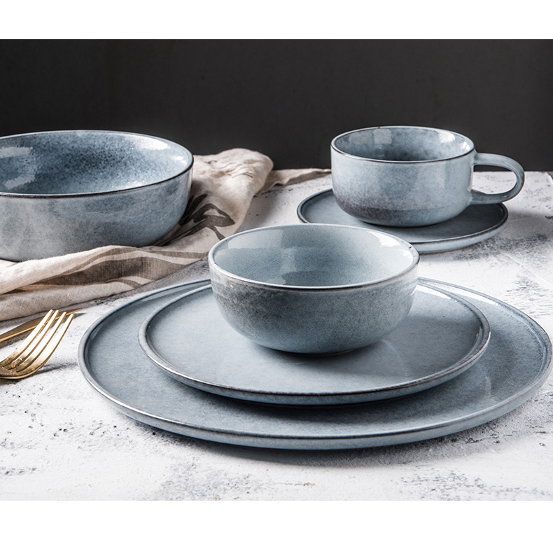 Tableware suit household portfolio Nordic web celebrity ins dishes dishes modern ceramic bowl for dinner with the family