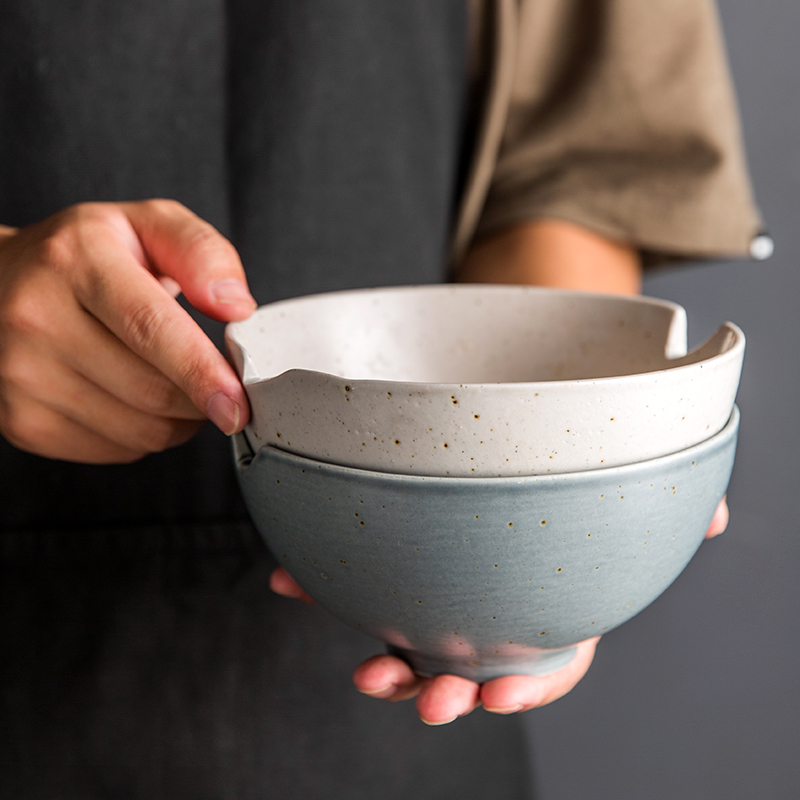 Japanese porcelain soul large ceramic bowl pull rainbow such as bowl mercifully rainbow such use large soup bowl household can put big bowls of salad bowl chopsticks