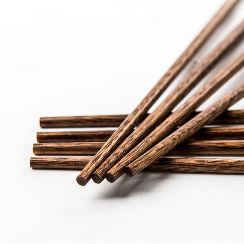 Porcelain soul wenge long chopsticks without lacquer idea for Japanese children real wood household tableware five pairs of family suit quickly