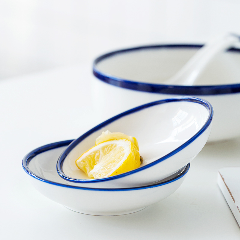 Porcelain soul ceramic snack dish seasoning sauce dish creative little dish contracted household taste restaurant dish