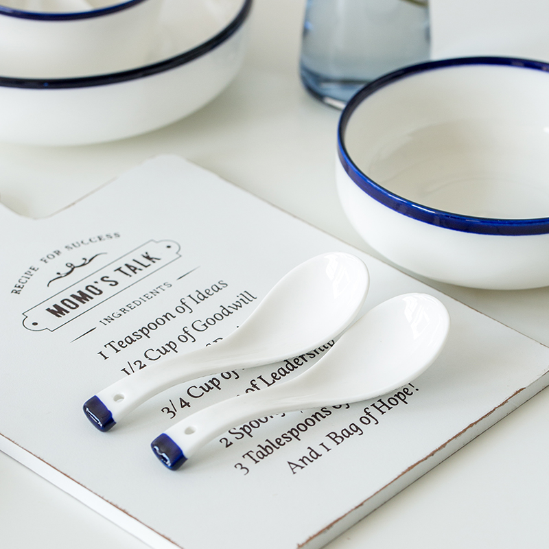 Porcelain soul small spoon, household, lovely ultimately responds soup spoon, creative contracted the spoon, Nordic ceramic porridge spoon, spoon, run out