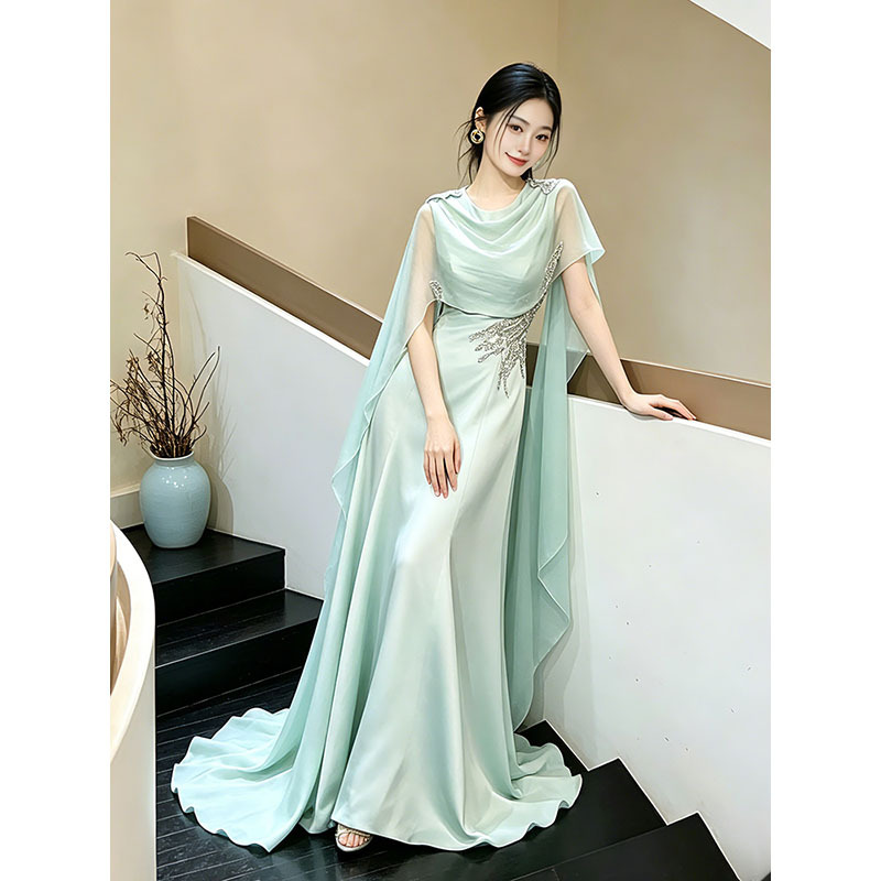 French-Style Niche Exquisite Dress with a High-End Feel for Birthday Parties, Elegant and Fairy-Like Evening Gown for Welcoming Guests and Art Exams
