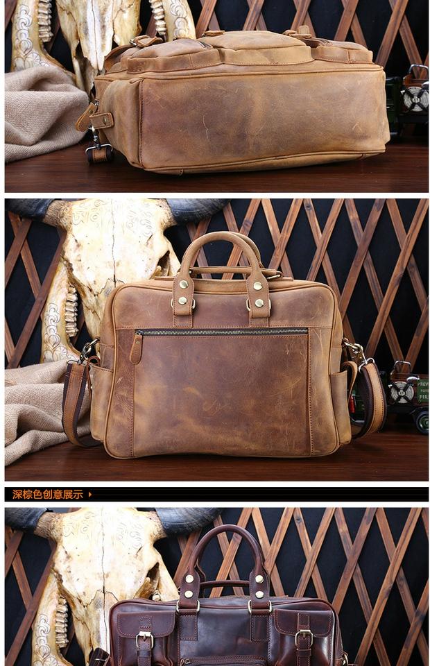 Túi xách nam da retro túi du lịch công suất lớn đeo chéo du lịch kinh doanh Baotou lớp da bò túi đa vai - Túi du lịch túi đựng quần áo du lịch nữ