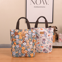 Imported Oxford cloth waterproof Bento bag classic plaid Hand bag rice box bag mommy bag zipper shopping bag