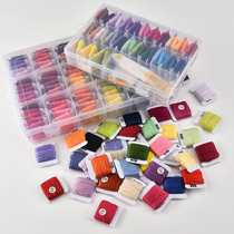 Simple love 50 color cross stitch embroidery thread wiring embroidery thread patch hand polyester cotton thread embroidery thread box