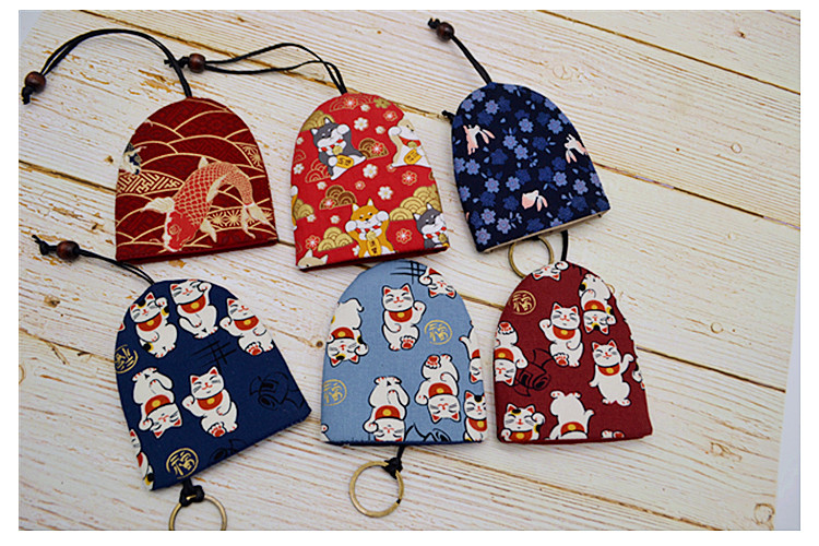 Handmade và gió Nhật Bản kéo dây rút loại công suất lớn túi chìa khóa xe ô tô điều khiển từ xa túi nữ ví da nam