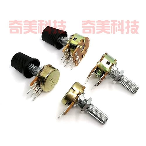 WH148 регулировка громкости усилителя мощности одинарный и двойной потенциометр 3/6 футов B1K2K5K10K20K50K100K, длина ручки 20 мм