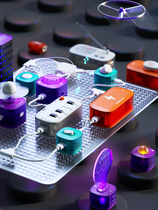 Science canned electronic circuit building block set stem science experimental equipment student puzzle toy boy gift