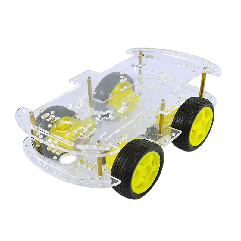 智能小车底盘4WD循迹小车避障小车磁底盘 适用arduino开发创客DIY