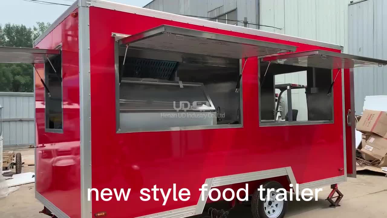 Manufacture Outdoor Mobile Kitchen Hot Dog Cart Halal Pizza Food Truck