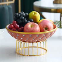 Light luxury fruit plate creative ornaments modern home living room coffee table snack tray Nordic style glass candy Basin