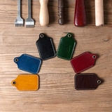 Ретро индукционный маленький картхолдер, кожаный универсальный брелок, для брелока контроля доступа, из натуральной кожи, воловья кожа