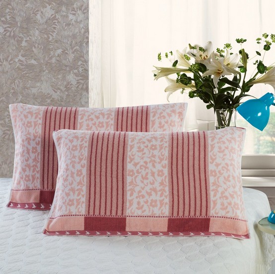 Bông gối khăn tăng dày dành cho người lớn món quà cưới cổ điển bông ba lớp gạc chần gối khăn bán buôn khăn bông gối