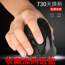 Mute vertical mouse wireless upright charging hand grip type photoelectric Silent Lady small hand drawing designer Special