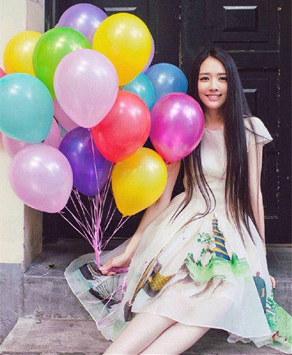 Wedding room birthday venue decoration 10 inch pearlescent balloon 1 5g 2 2g latex pearlescent matt arch balloon