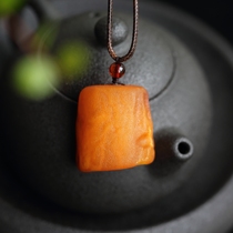 Shangshi Qingling natural Baltic amber beeswax whole skin original ore raw stone pendant practice wool necklace Russian