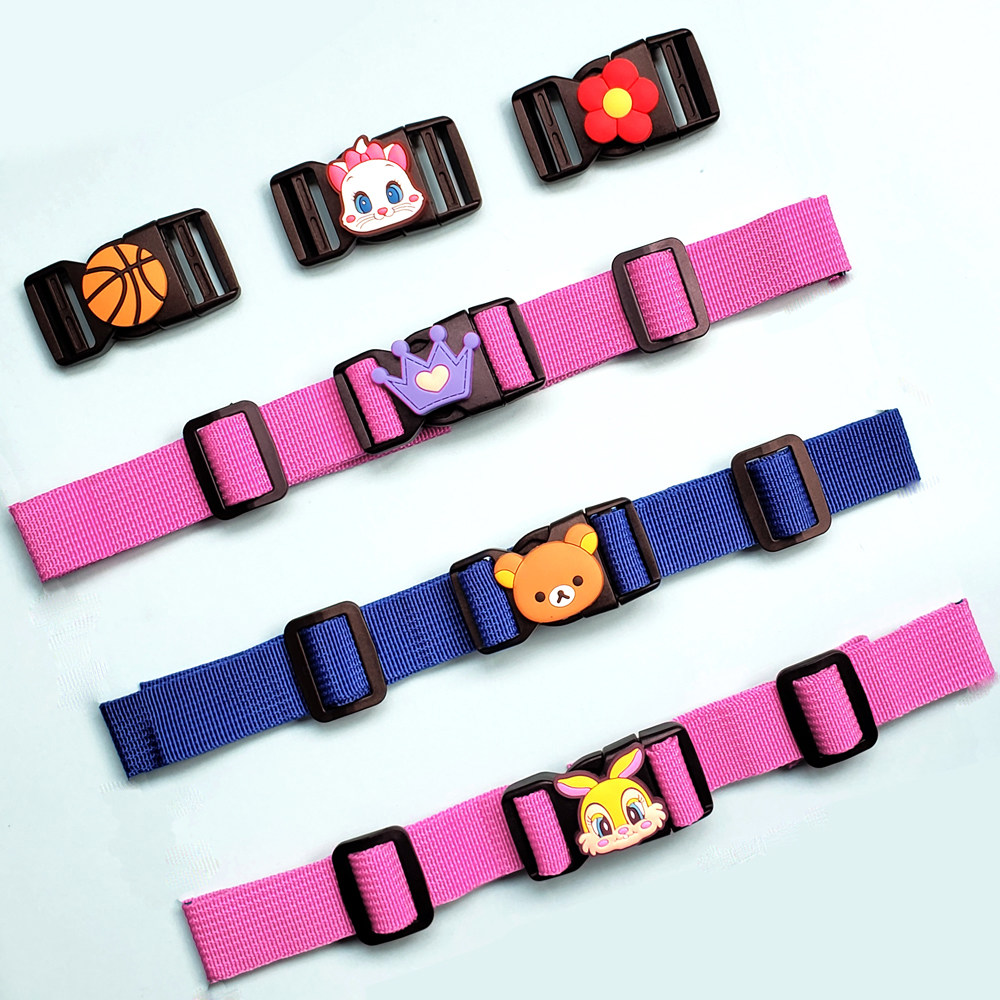 School bag with fixed buckle non-slip children's chest student backpack fluorescent buffer accessories kindergarten anti-drop buckle