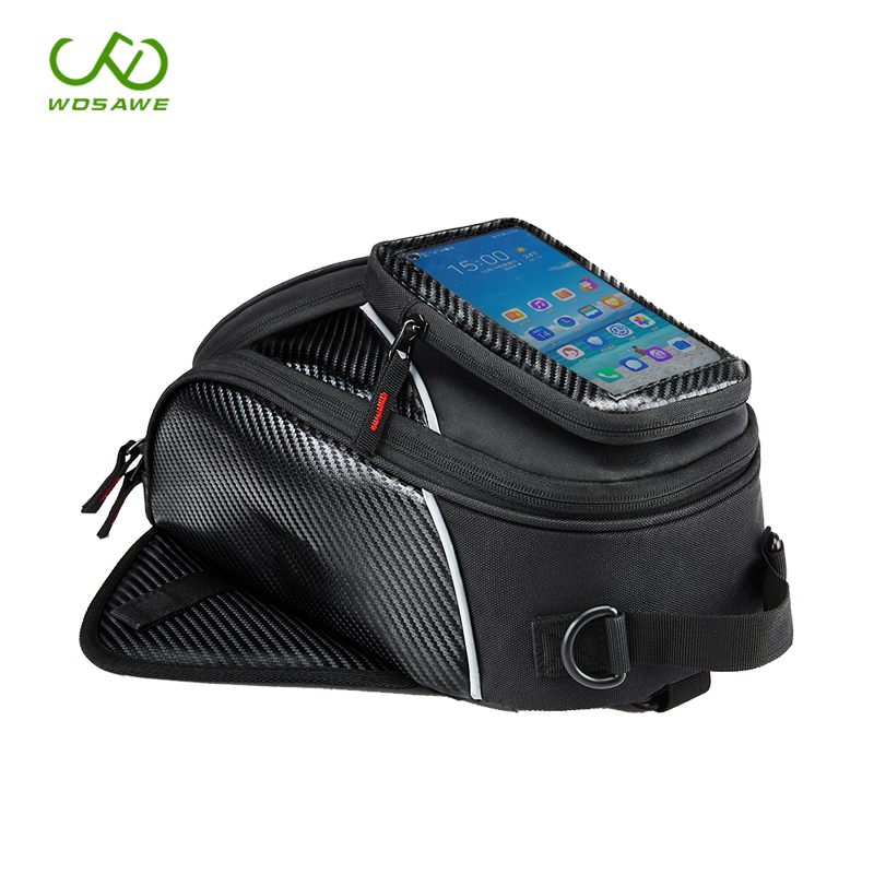Wasavi Motorcycle fuel tank bag Tail bag Mobile phone navigation bag Waterproof multi-function travel shoulder bag with magnetic universal