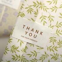 thank-you seal thanks extremely simple decorative sticker South Korean baking packaging seal strip white