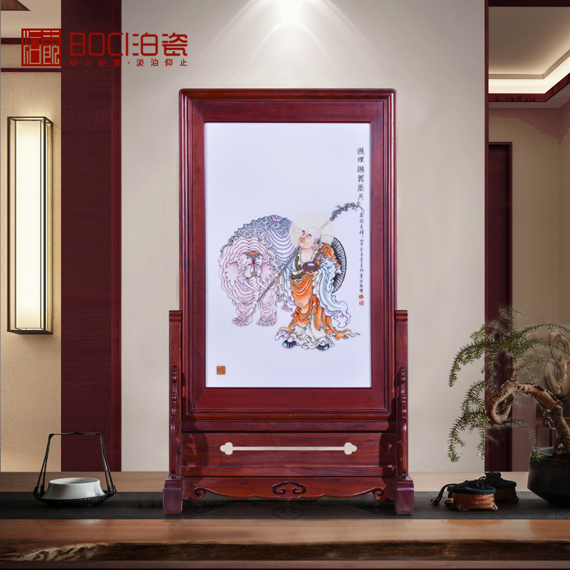 Jingdezhen ceramic hand - made all like said auspicious porcelain plate painting I household adornment home furnishing articles collection