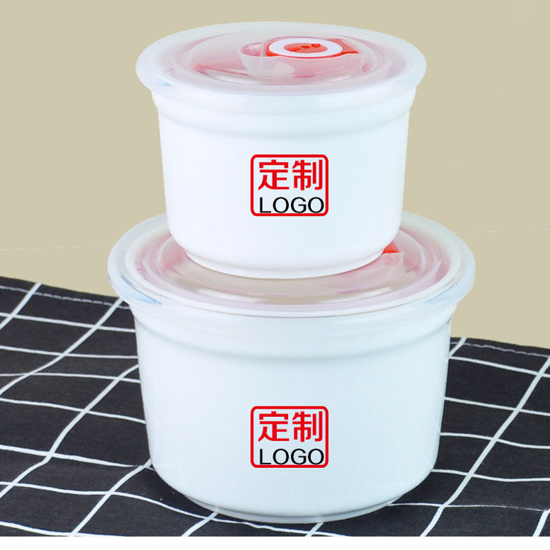 Household solid color water-repellent with lid soup cup stew cup delivery leak-proof special microwave soup bowl dessert bowl bird's nest delivery spoon