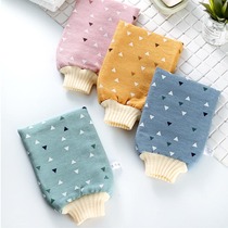 Bath double-sided rub bath towel gloves rub back brush Frosted fine sand rub mud Adult rub back do not ask for people bath rub ash