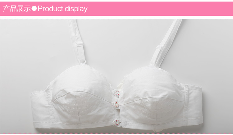 Vải cotton mẹ trước ngực có khóa, khóa vải cotton thấm mồ hôi không gây dị ứng khi không có bọt biển cỡ lớn đồ lót áo bra quây