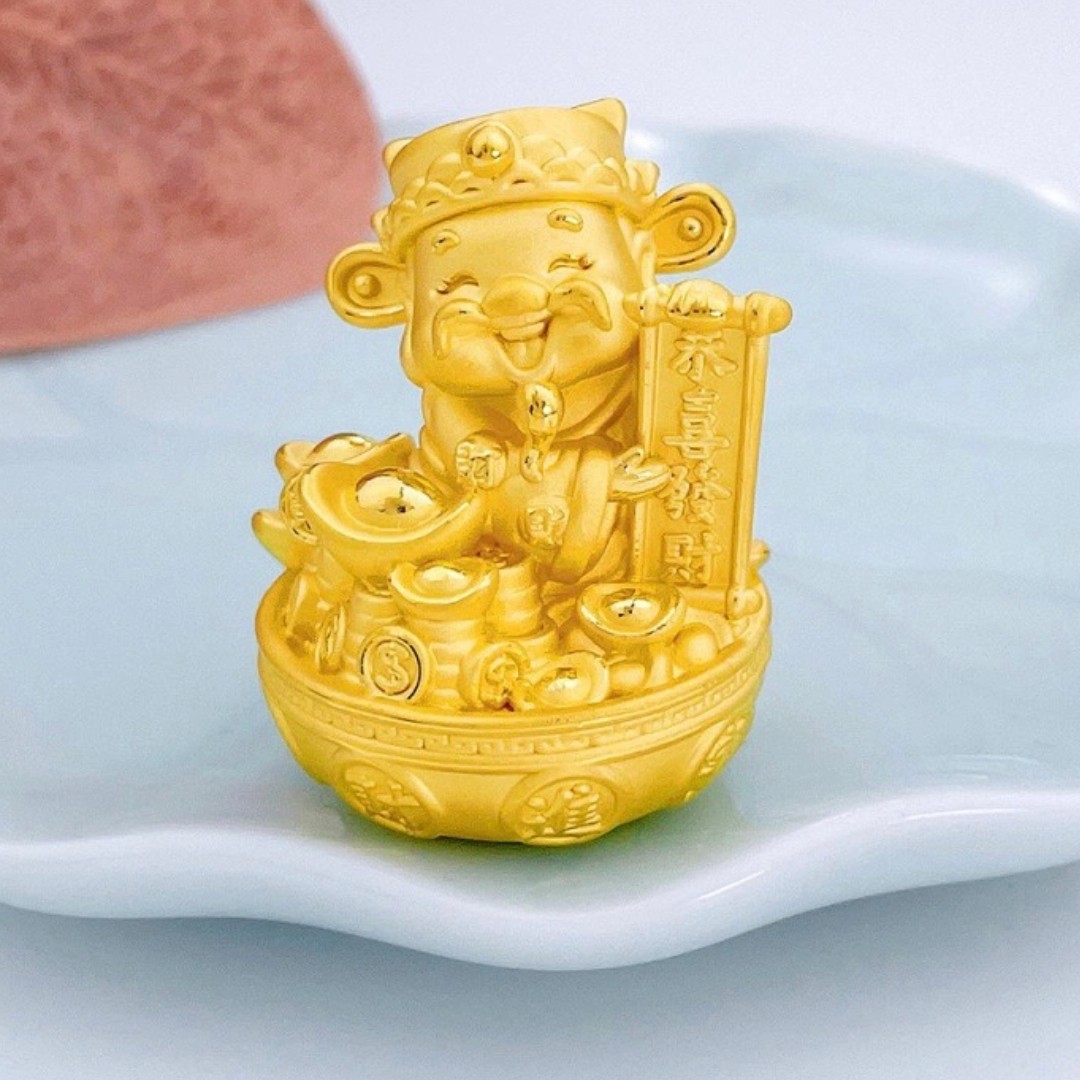 创隆黄金999足金元宝：招财纳福，让你家财神爷常驻！🎉-黄金镶钻挂件-淘宝好物网