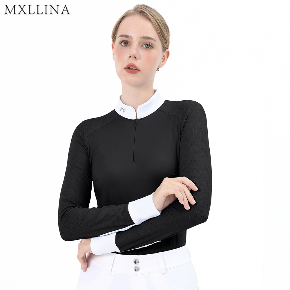 MXLLINA外国貿易ブランド乗馬長袖女性乗馬服トップス速乾性通気性乗馬服春夏服