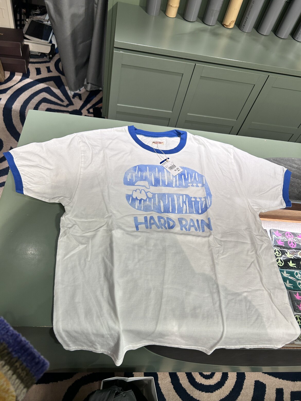 American Kapital Blue and White T 4 yards no back for no change 