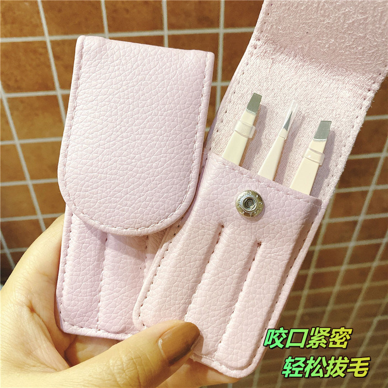 Stainless Steel Brow Eyebrow Clip Brow eyebrow pliers Three sets of pointed orthosiblemouth mascara tweezers plucking pliers plucked moustache-Taobao