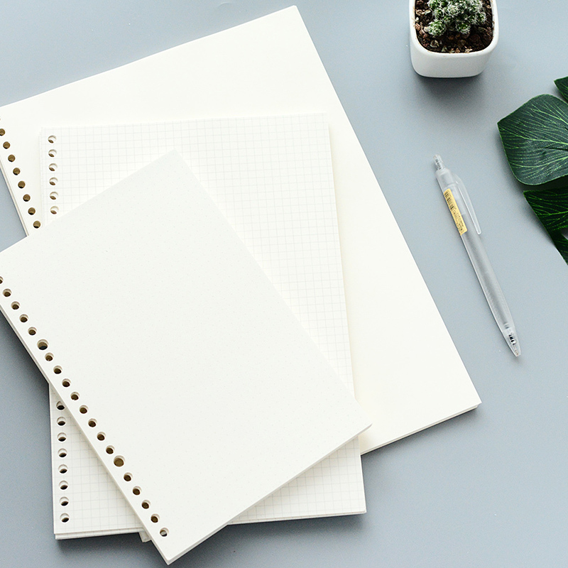 Refillable Loose-Leaf Notebook Paper, Thickened Loose-Leaf Paper, 26-Hole, 20-Hole, 30-Hole Notebook Inner Pages, B5, A5, A4, Lined, Grid, Replacement