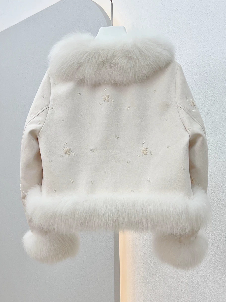 Winter velvet cute import short jacket, goose down