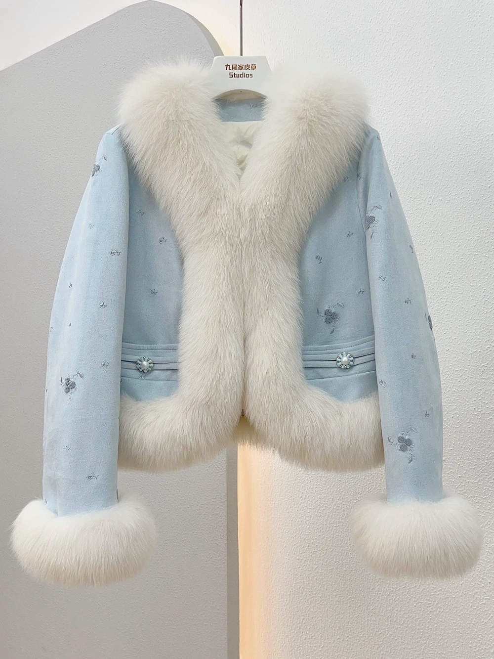 Winter velvet cute import short jacket, goose down