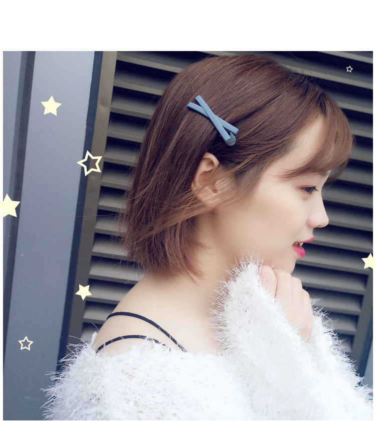 Mousse nhỏ d cô gái chữ thập bangs kẹp tóc trở lại đầu Hàn Quốc net đỏ in mới bên trang sức - Phụ kiện tóc đồ cột tóc scrunchies