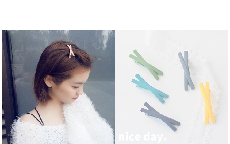 Mousse nhỏ d cô gái chữ thập bangs kẹp tóc trở lại đầu Hàn Quốc net đỏ in mới bên trang sức - Phụ kiện tóc đồ cột tóc scrunchies