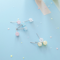 Mousse small d cute and small candy earrings Teen Earrings BRIEF fresher sweet and sweet with no earbuds ear clip