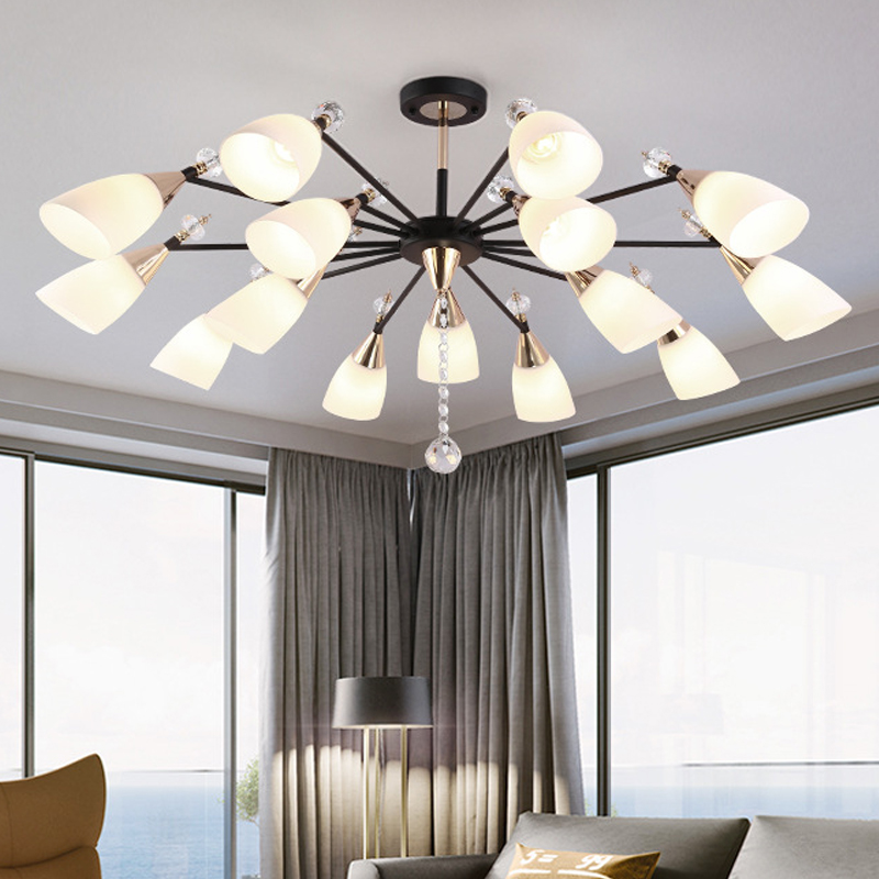 Living room lighting 2021 new net red light chandelier simple modern European high-grade Nordic wind lamp light luxury modeling lamp