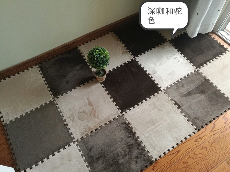 Phòng ngủ nhung mat khảm bọt câu đố mat nhà cửa sổ giường thảm cộng với nhung di chuyển kho bán thảm chùi chân nhựa