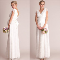 New Products Speed Sale Through European And European Pregnant Women Photo Clothing Lace Long Dress Movie photography Flying Sleeves Dress dress with dress