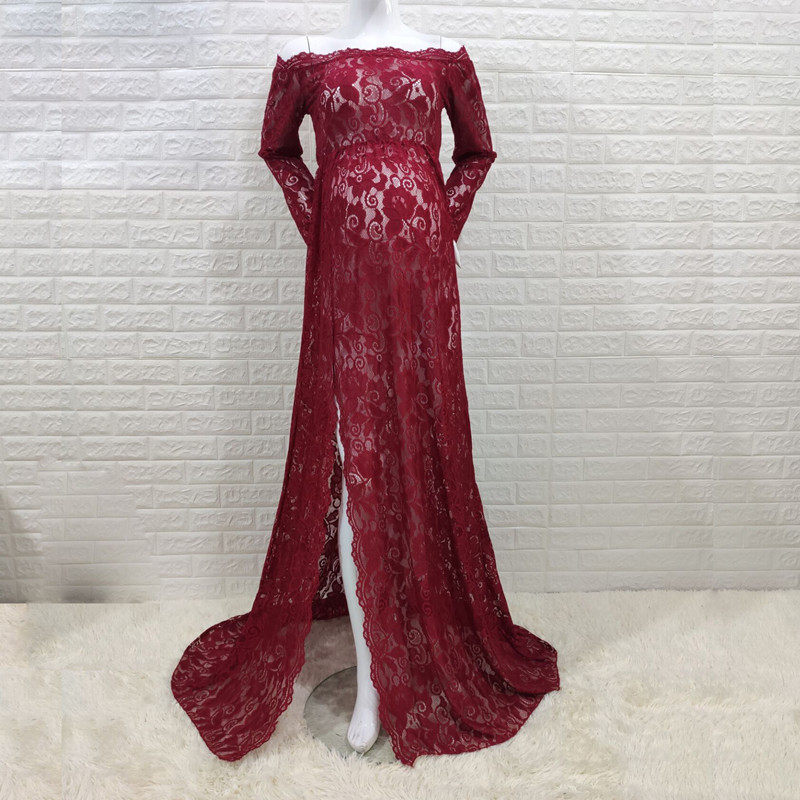 Hot selling speed sells through European and American pregnant women Photo clothing Sexy with a floating tail long dress Photographic photographic foreign dress