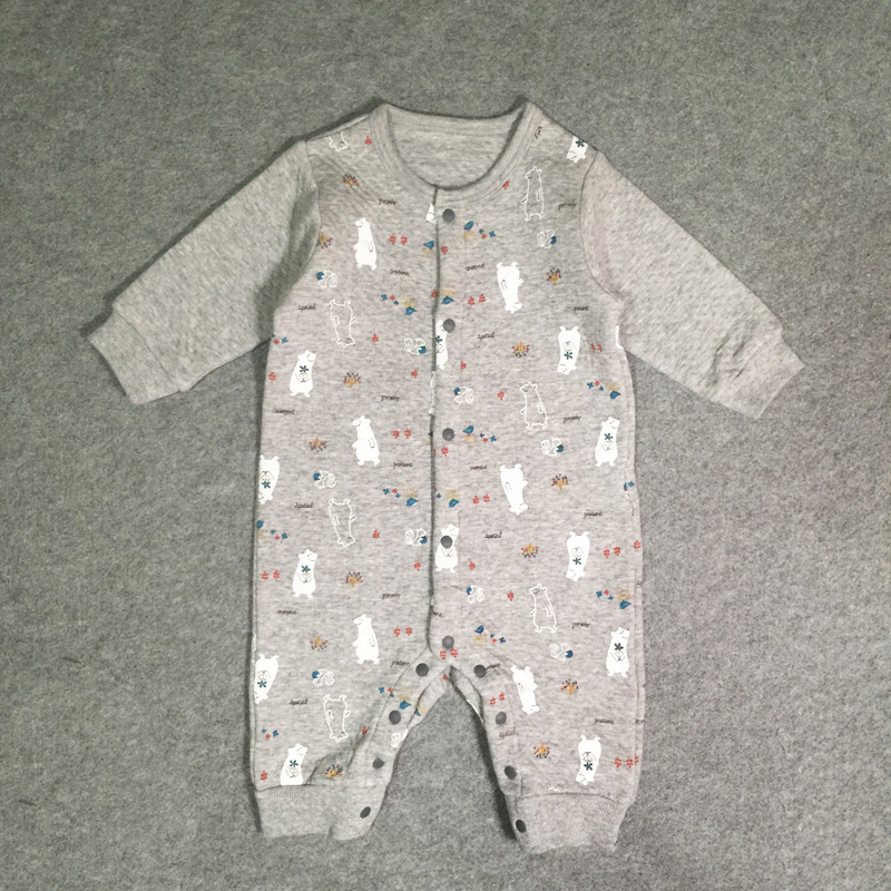 Không khí mùa thu và mùa đông dày ấm áp nam và nữ babyiesies bé cotton hip-hop dài tay áo cỡ lớn 2-18 tháng shop quan ao tre em dep