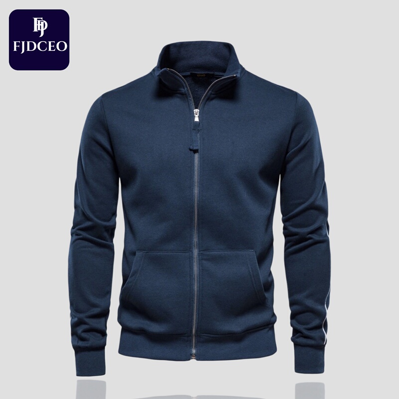 Fjdceo Foreign Trade Men's Clothing 2026 American Casual Stand-Up Collar Zipper Sweatshirt Autumn Sports Baseball Jacket Cardigan Fjdceo Foreign Trade Men's Clothing 2026 American Casual Stand-Up Collar Zipper Sweatshirt Autumn Sports Baseball Jacket Cardigan