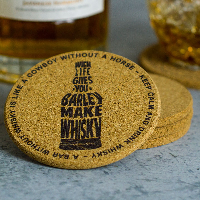 Limited Edition Whiskey Cork Coaster - Scottish Region Map, Japan Map, Bar, Japanese Style Drink Coaster ins Style