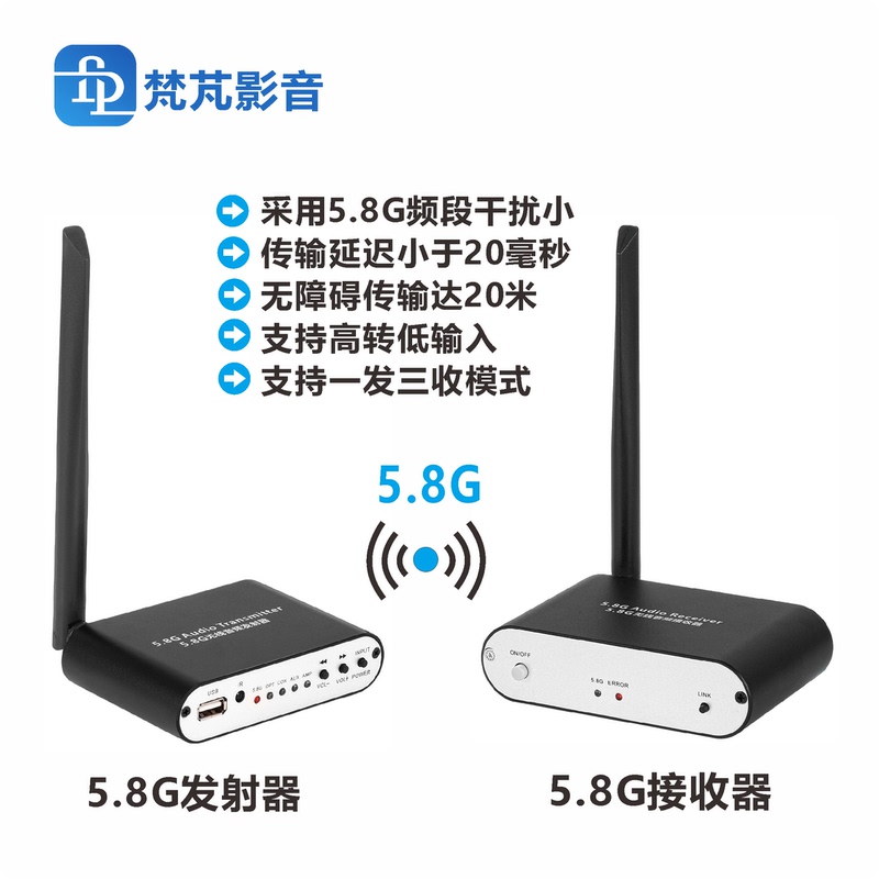 5.8g Wireless Audio 5.1 Surround Transceiver Optical Fiber Coaxial Aux Speaker Audiophile Background Music USB Flash Drive Playback 5.8g Wireless Audio 5.1 Surround Transceiver Optical Fiber Coaxial Aux Speaker Audiophile Background Music USB Flash Drive Playback